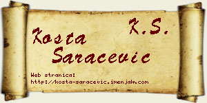 Kosta Saračević vizit kartica